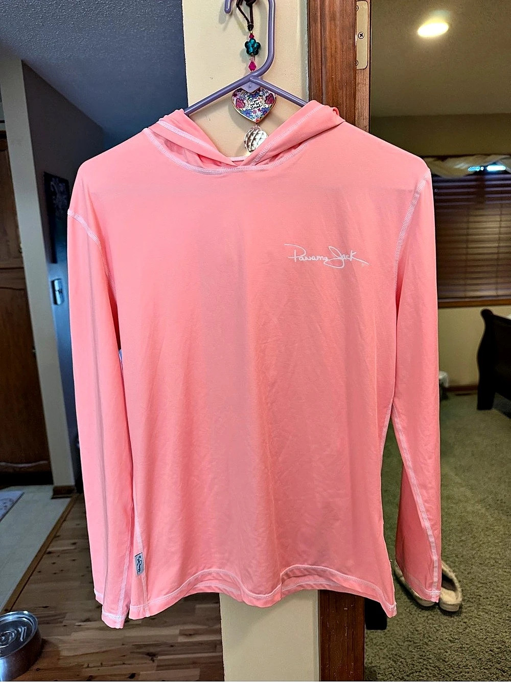 Panama Jack Women's Pink Hooded Long Sleeve Top Like New